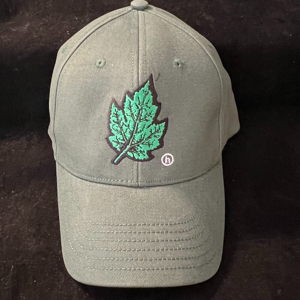 Men's Green Leaf Embroidered Cap - Casual Outdoor Hat